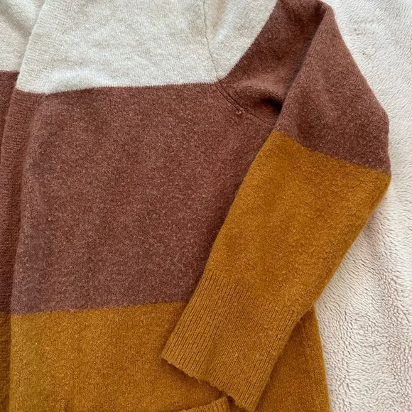 Madewell Kent Colorblock Long Cardigan with Wool and Alpaca - Picture 3 of 8